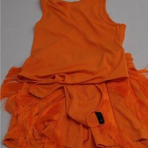 Orange Fringe 2 piece set